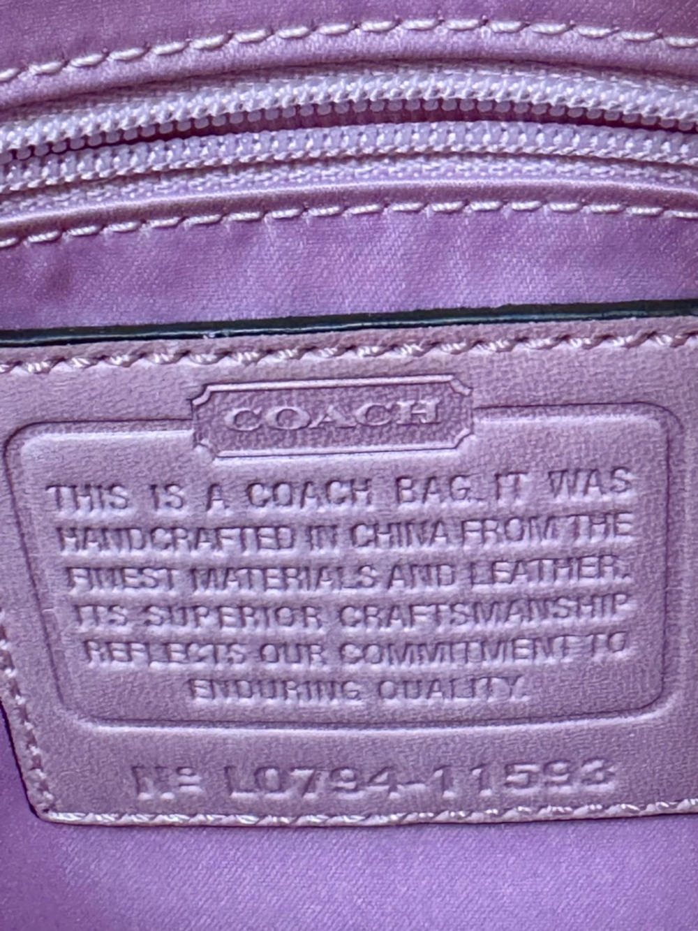 Coach Limited Edition Bleecker Signature Jenny Bag #11593 Pink/Khaki w/Scarf - Picture 14 of 15